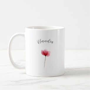 Mug Élégant Mignon Sophistiqué Nommé Romantique Floral