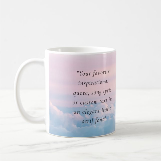 Mug Elegant Modern Minimalist 2 Custom Quote (Gauche)
