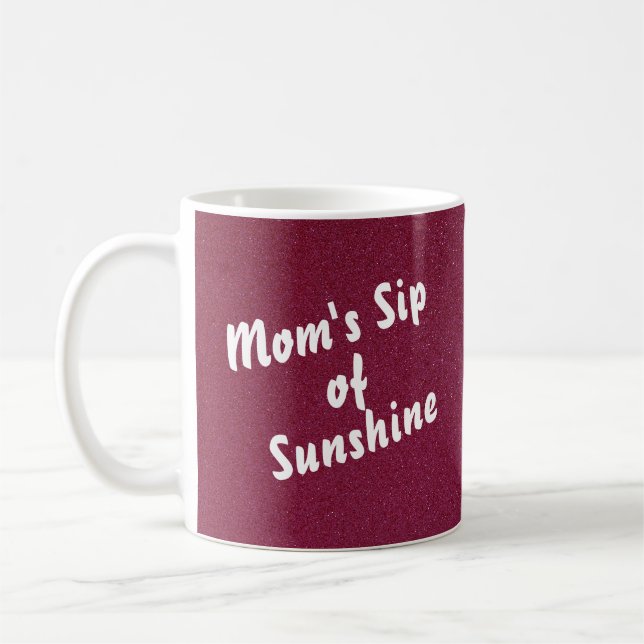 Mug élégant moderne abstrait parties scintillant rose  (Gauche)