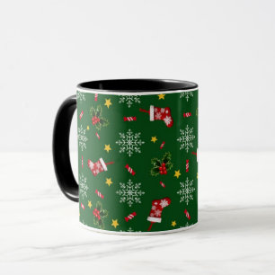 Mug Élégant moderne Holly Feuille mignon hiver Noël