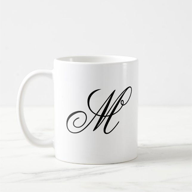 Mug Élégant Monogramme initial (Gauche)