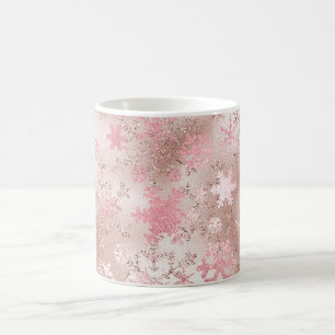 Mug Élégant Motif en cuivre et en sauce de Noël rose