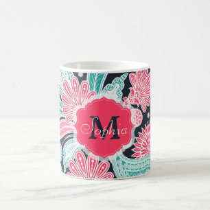 Mug Elégant motif floral paisley tendance