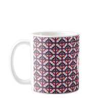 Élégant motif géométrique profond prune et rouge