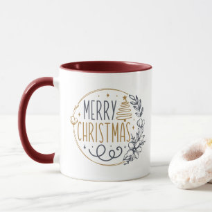 Mug Elégant or Joyeux Noël Typographie moderne
