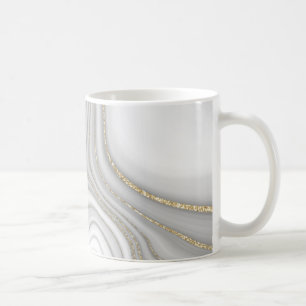Mug Élégant parties scintillant en or liquide motif 