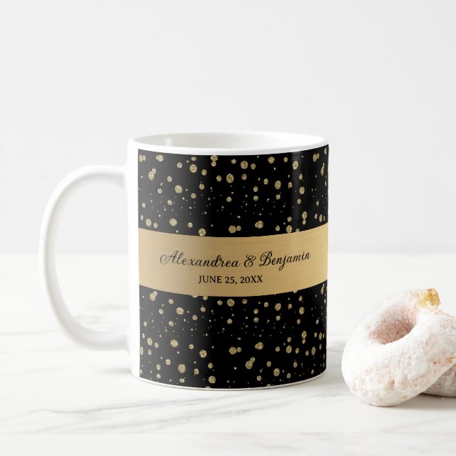 Mug Elégant Parties scintillant or Sparkle Mariage Per (Avec donut)