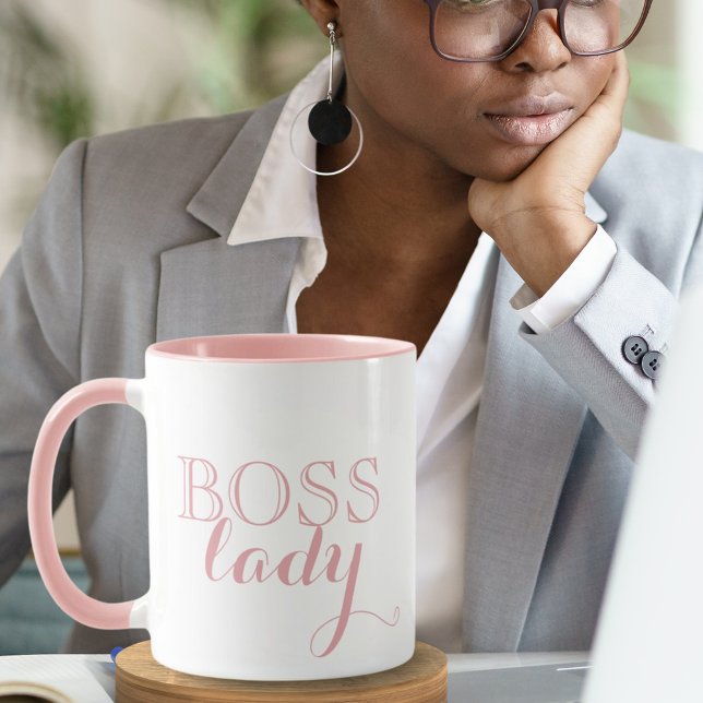 Mug Élégant Pink Boss Lady Cadeau Entreprise (Elegant Pink Boss Lady Corporate Gift Mug)