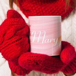 Mug Élégant Pink vert acrylique marbre personnalisé Sc