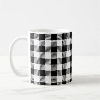 Mug Élégant plat de buffle blanc et noir