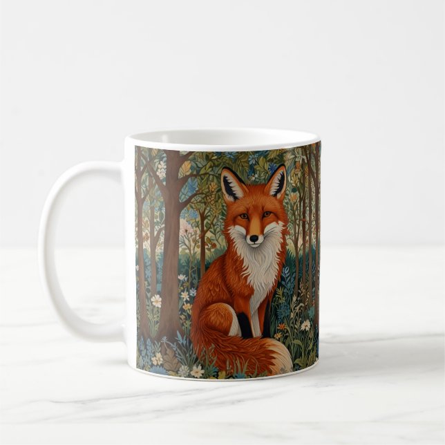 Mug Elégant retro boho rouge renard animal de forêt (Gauche)