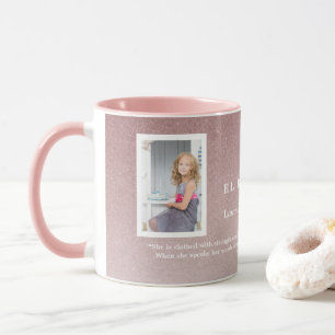 Mug Elégant Rose Gold Bautizo Baptism Girm Photo