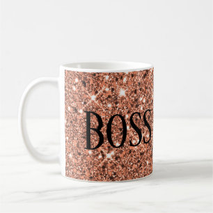 Mug Élégant Rose Gold Sparkle Parties scintillant Bo