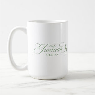 Mug Élégant Sage Vert Sage Gradué Typographie Script