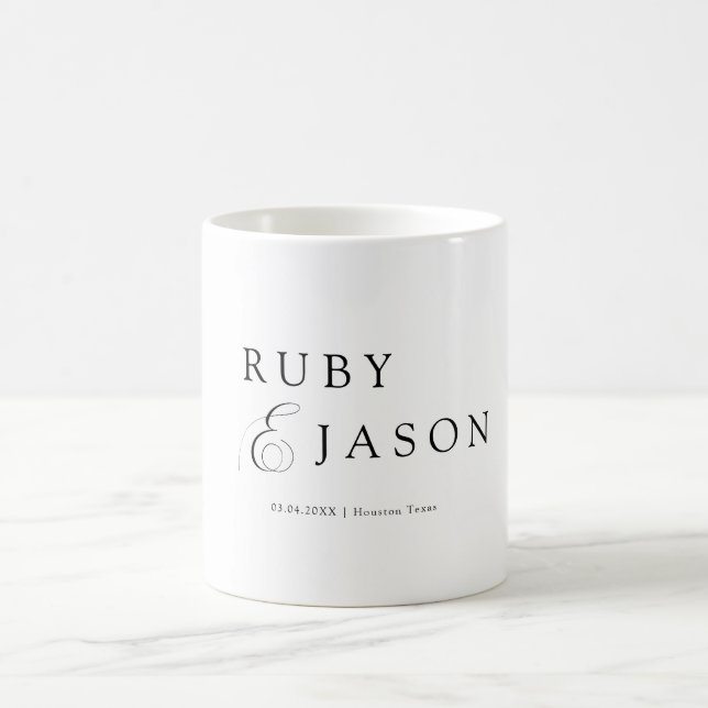 Mug Élégant Script Royal Noir (Centre)