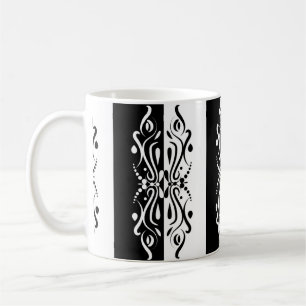 Mug Élégant style arlequin Abstrait noir et blanc