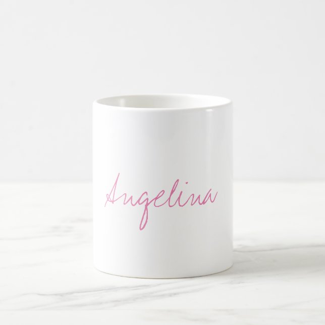 Mug Élégant stylé tendance unique écriture manuscrite  (Centre)