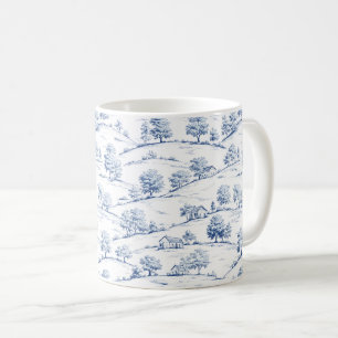 Mug Élégant Toile Bleu Scènes Pastorales Françaises Vi