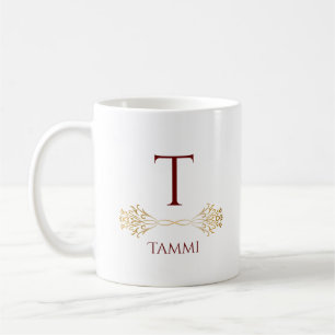 Mug Élégant Unique Personnaliser Monogramme Nom Noël