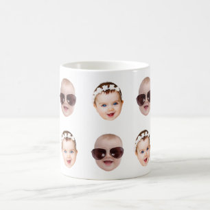 Mug Elégant visage personnalisé avec visage bébé grand