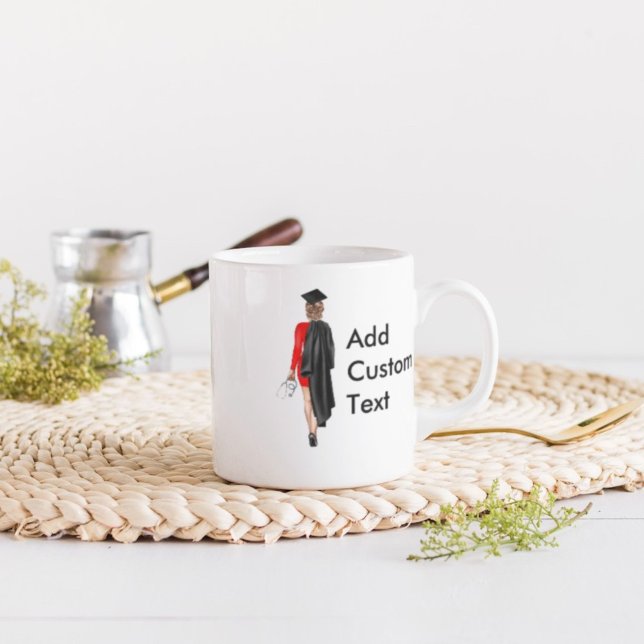 Mug Élégante calligraphie personnalisée Texte Graduati (Créateur téléchargé)