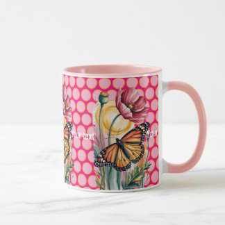 Mug Elégante carte de voeux florale aquarelle