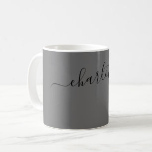 Mug Élégante couleur grise colombe moderne personnalis