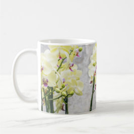 Mug Elégante Crème Romantique & Orchidées Lilac