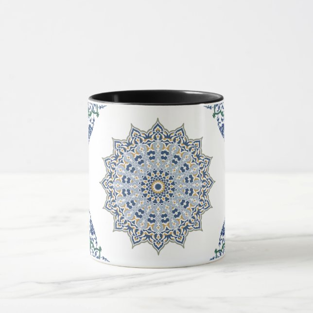Mug Elégante décoration orientale bleu perse (Centre)