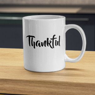 Mug Elégante famille de script Thanksgiving Cadeau