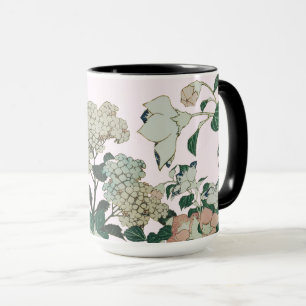 Mug Elégante Hydrangée & Fleur Botanique