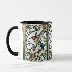 Mug Élégante illustration de colibri botanique boho ch