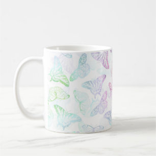 Mug Elégante Parties scintillant colorée design papill