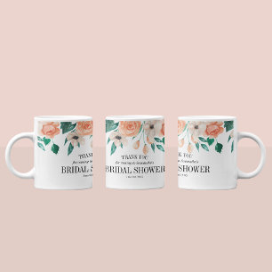 Mug Elégante Pêche Fête des mariées Florale Faveurs pe