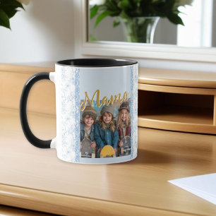 Mug Elégante Photo Bible Verse Blue Mothers Day