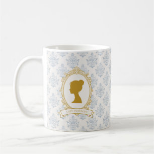 Mug Élégante réception de mariage bleu et or de l'ère 
