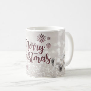 Mug Élégantes, boules de Noël, Bokeh pailleté