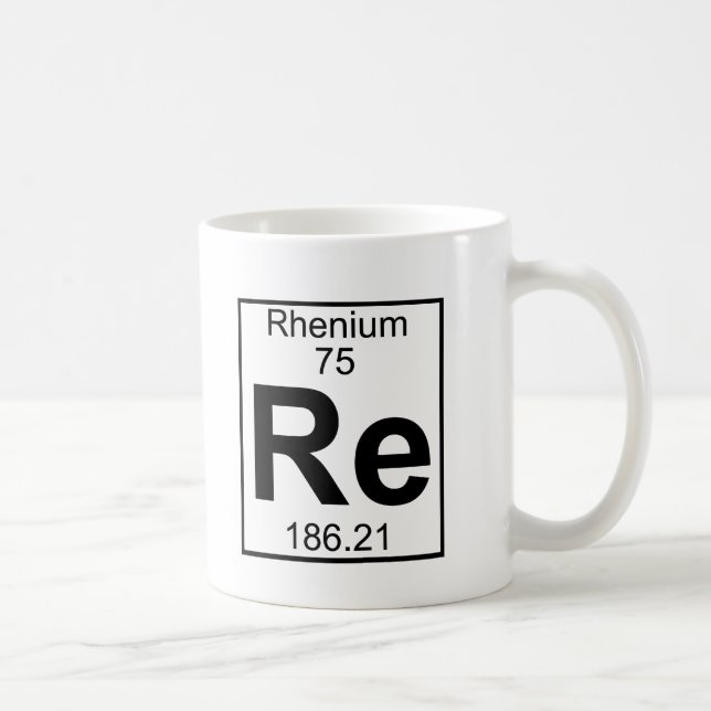 Mug Élément 075 - Re - rhénium (plein) (Droite)