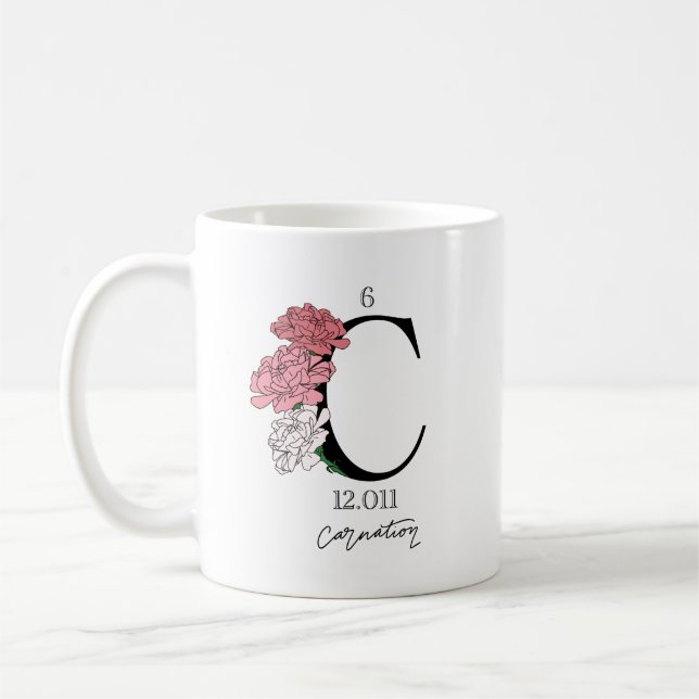 Mug Élément carbone floral (Gauche)