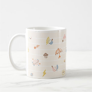 Mug Éléments de saison automne Motif sans soucis. Colo