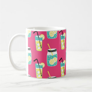Mug Eléments d'été écotiques, backgro sans soudure vin