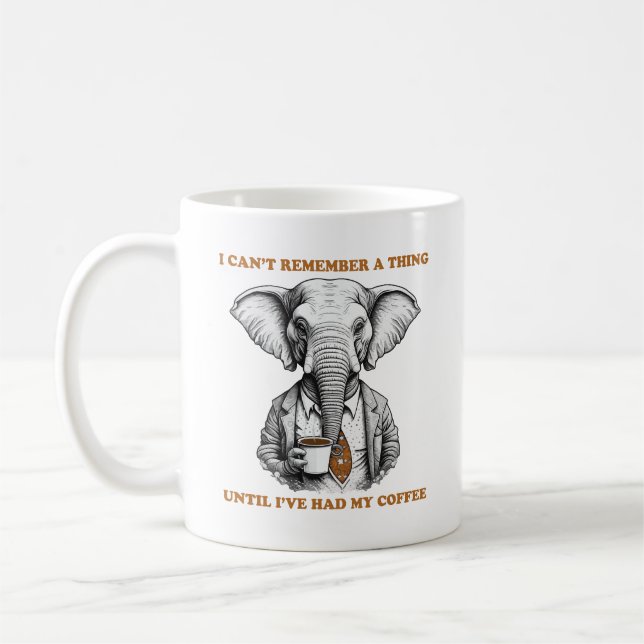 Mug Eléphant avec café (Gauche)