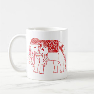 Mug Elephant blanc thaïlandais Erawan