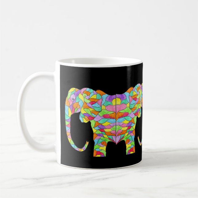 Mug Eléphant coloré (Gauche)