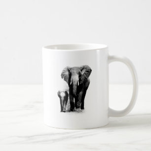 Mug Éléphant de BW et éléphant de bébé