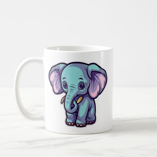 MUG ÉLÉPHANT DE CARTOON (Gauche)