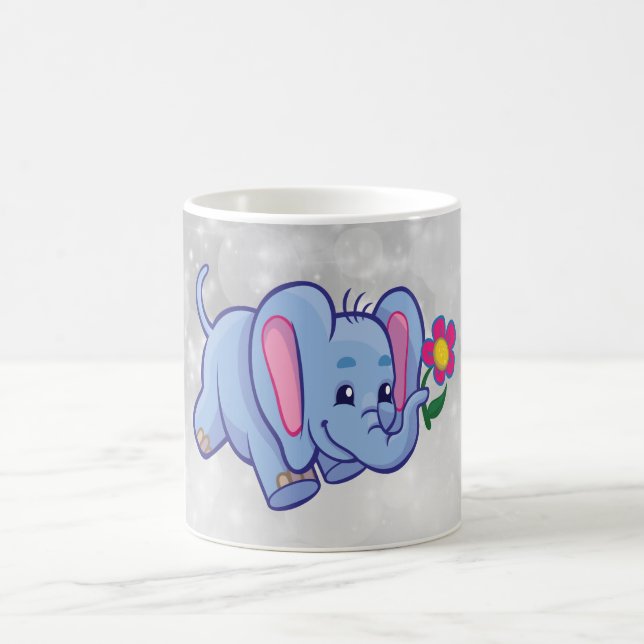 Mug Éléphant de dessin animé mignon (Centre)