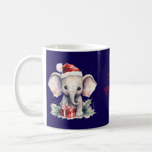 Mug Éléphant de Noël mignon