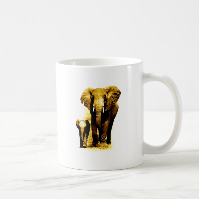 Mug Eléphant et bébé Eléphant (Droite)