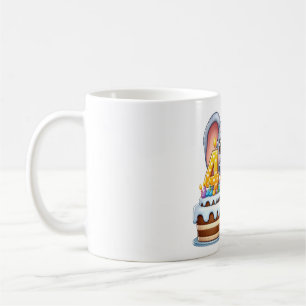 Mug Éléphant Mignon 4ème Anniversaire